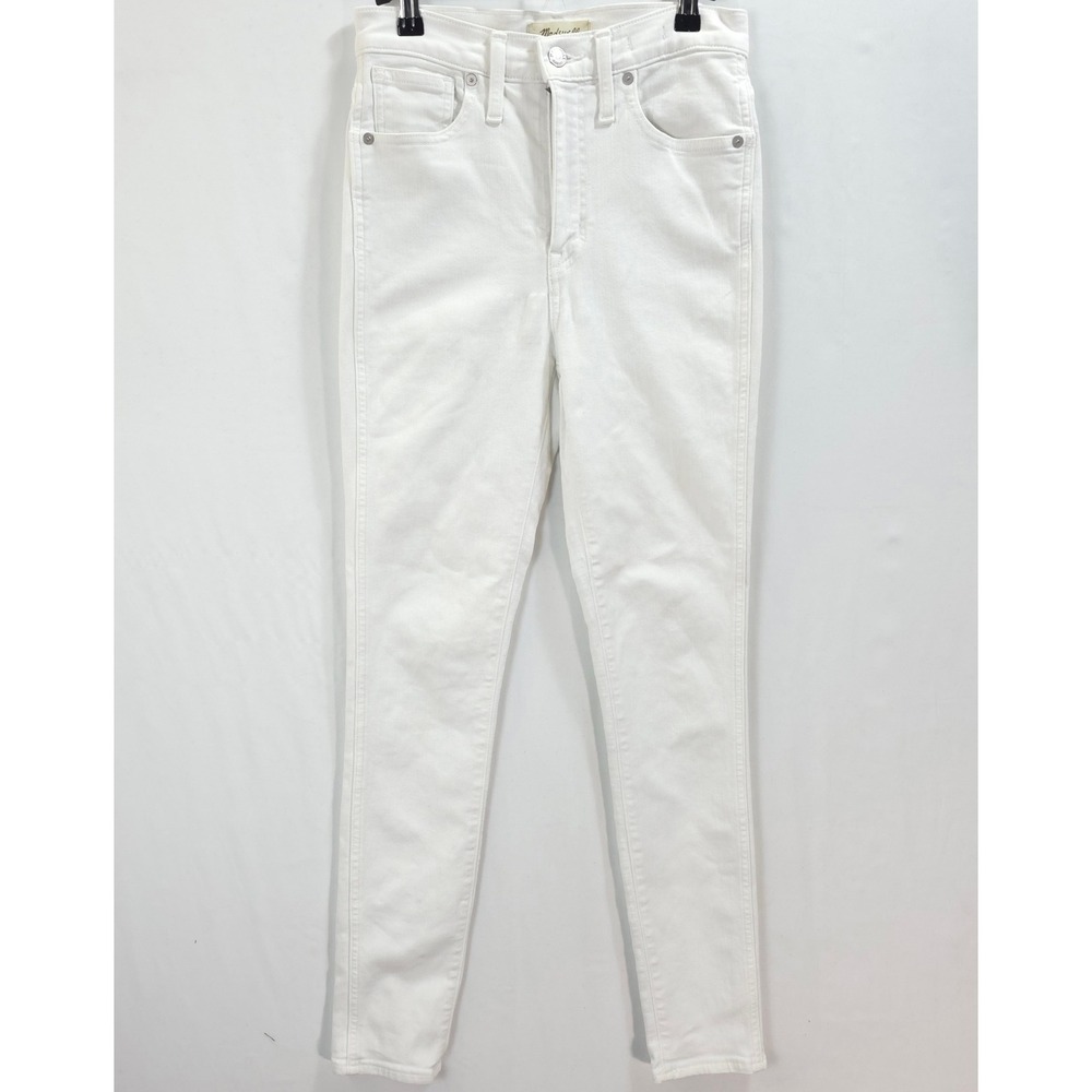 Madewell Skinny Jeans Women 27 High Rise White Minimalist Classic Preppy‎ Chic